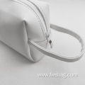 High Quality Fashion Luxury White Makeup Travel Organizer PU Leather Waterproof Durable Large Capacity Cosmetic Bag